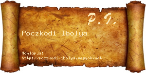 Poczkodi Ibolya névjegykártya