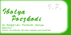 ibolya poczkodi business card